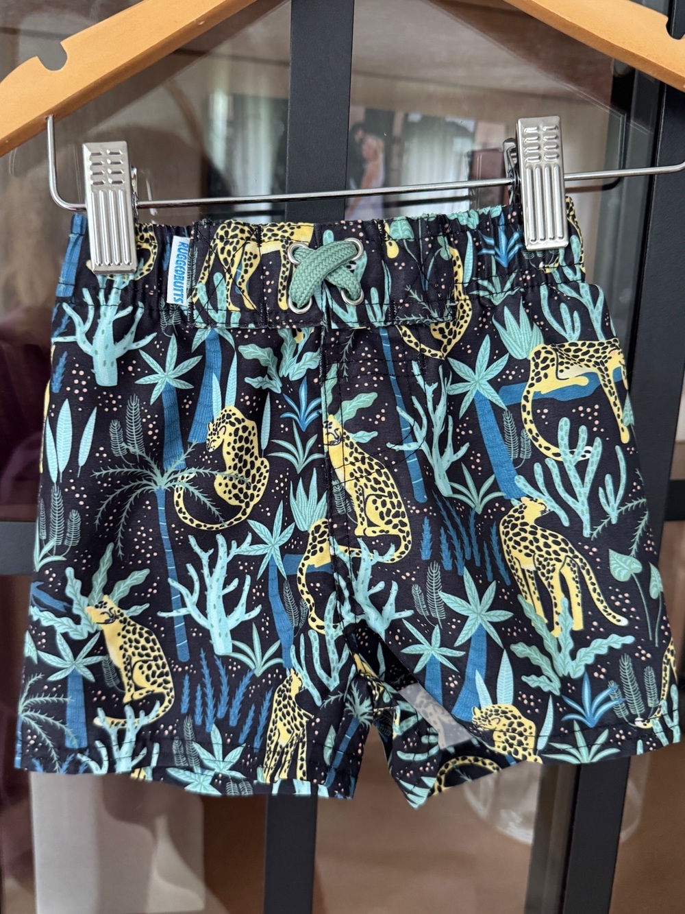 Ruggedbutts Swimming trunks leopard jungle tropical print baby boy